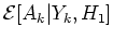 $\mathcal{E}[A_k\vert Y_k,H_1]$
