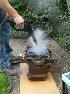 Steam cleaning block