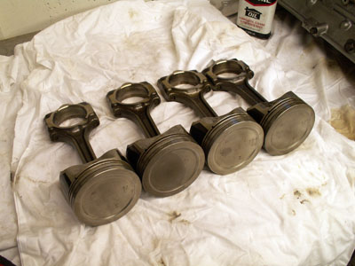 Cleaned pistons